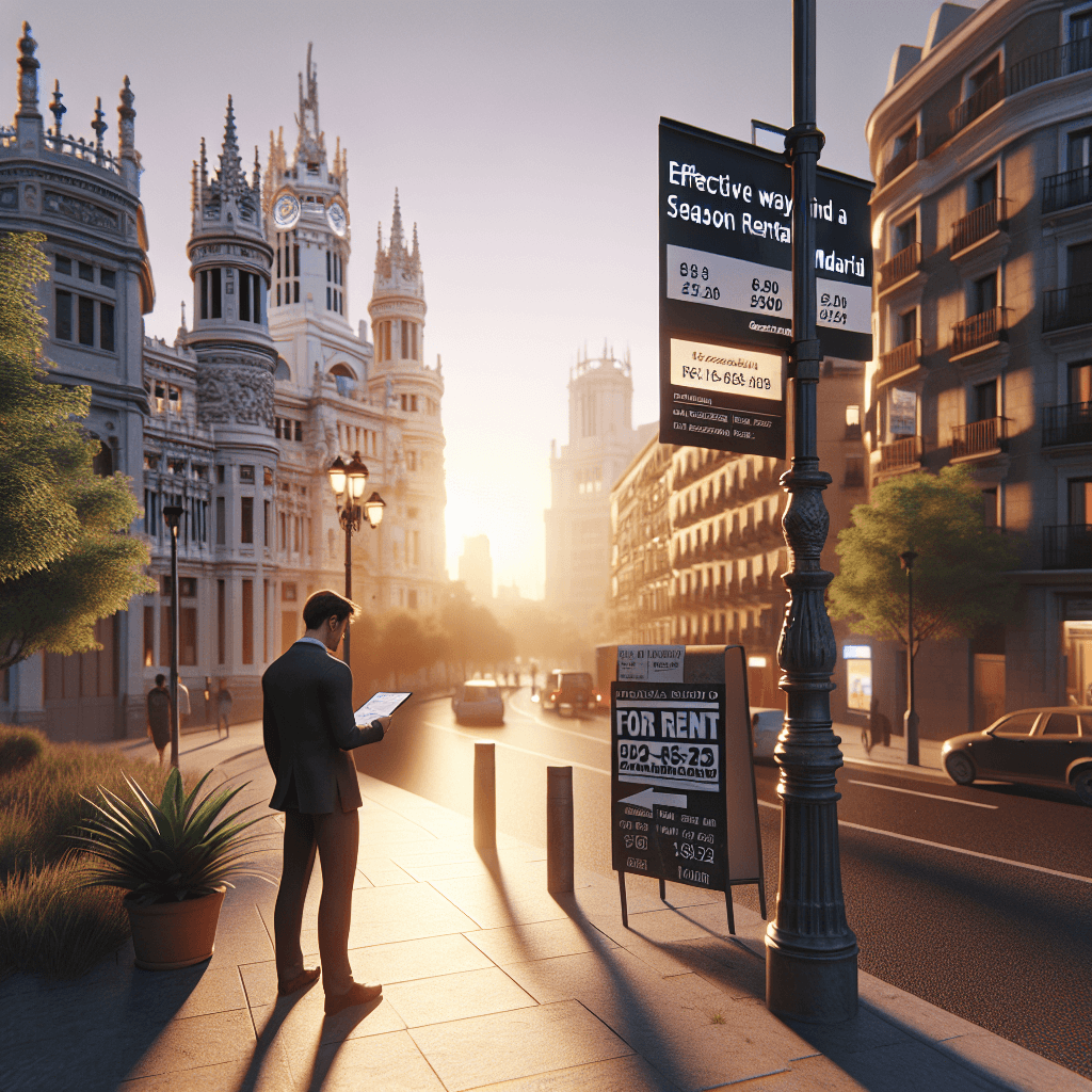 Maneras efectivas de encontrar un alquiler de temporada en Madrid