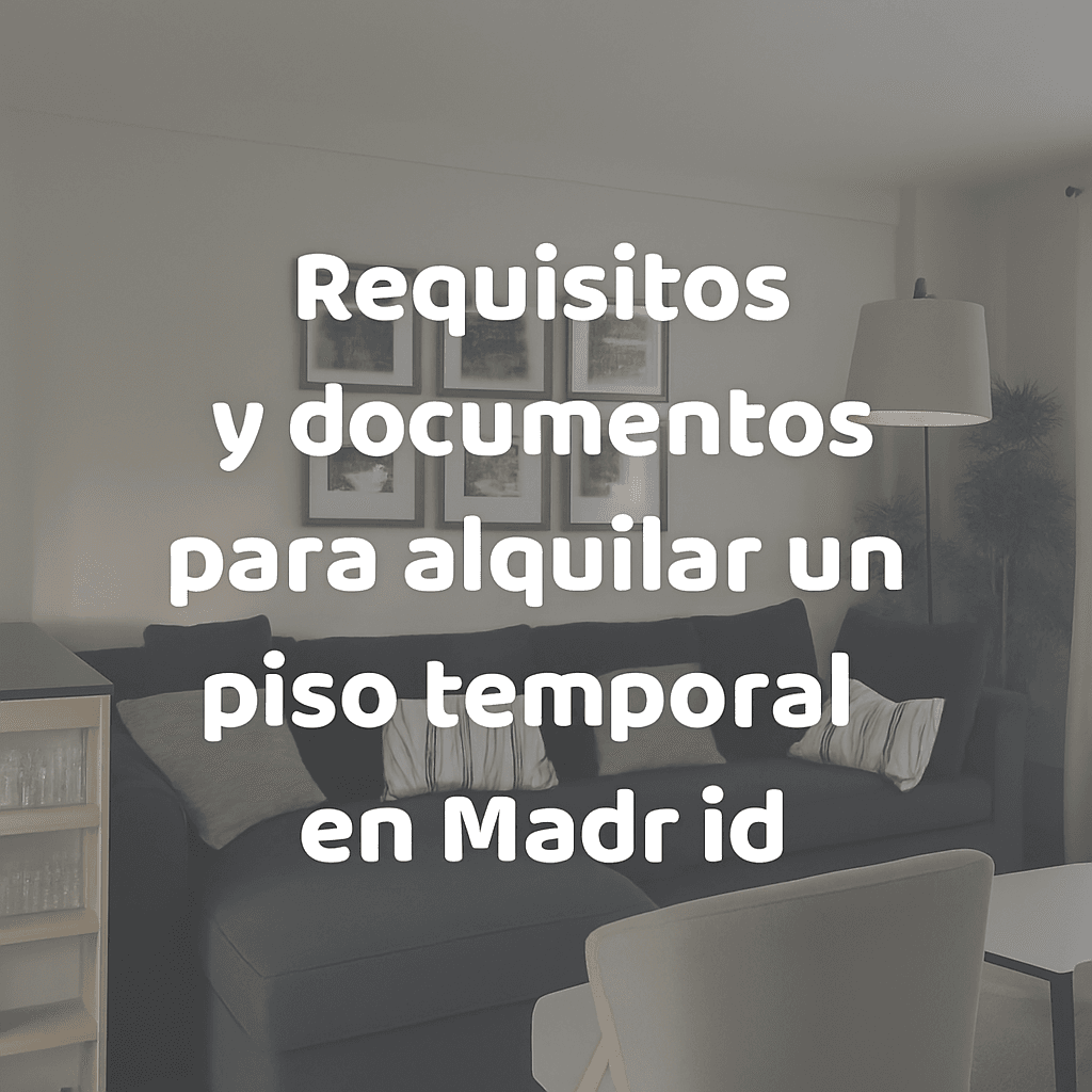 Requisitos y documentos para alquilar un piso temporal en Madrid: Guía completa 2025
